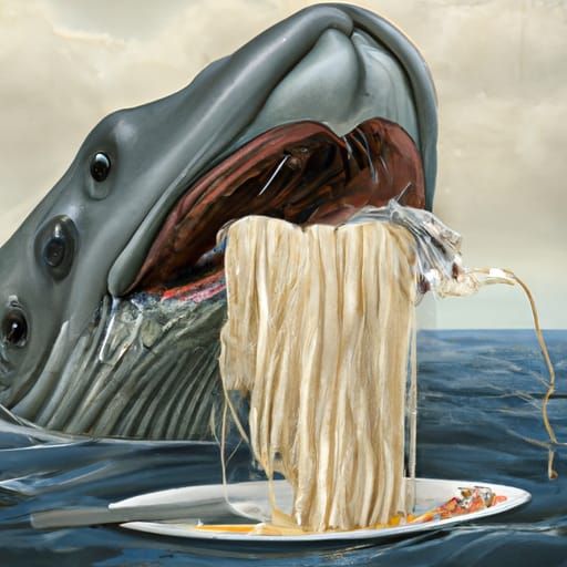 Whale Eating Spaghetti