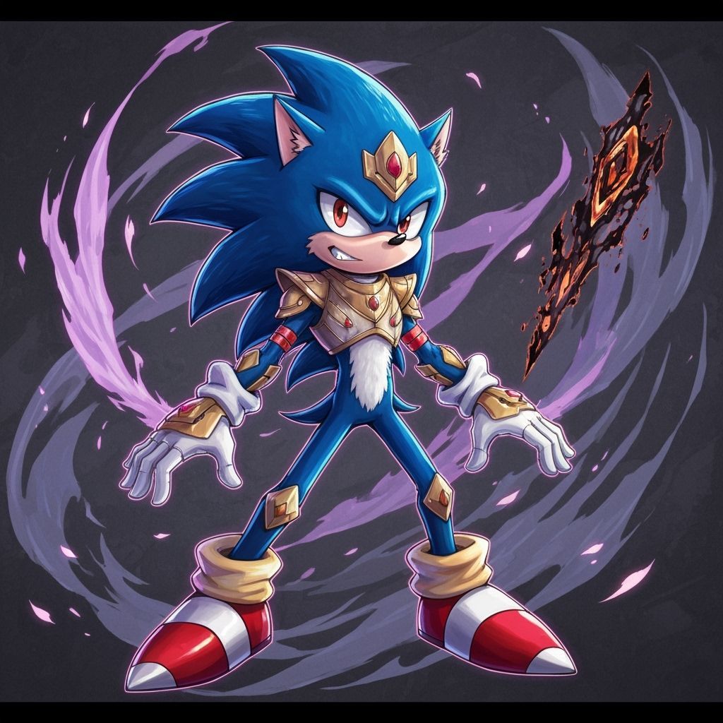 Werehog Sonic as Anime Knight of the Wind