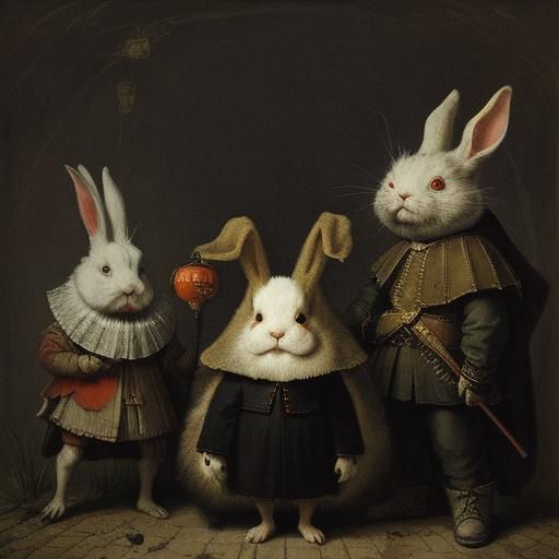 Vampire's Folly: Rabbit's Escape, Bosch and Rembrandt Style