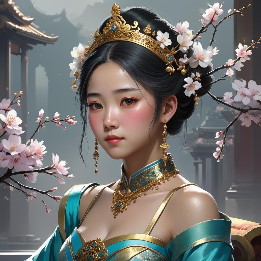 Asebi: East Family Princess in Art Nouveau Style