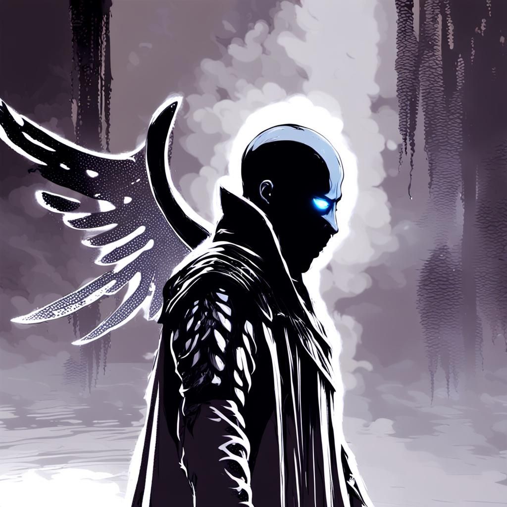 Angel of Death in Mystical Dark Fantasy Realm