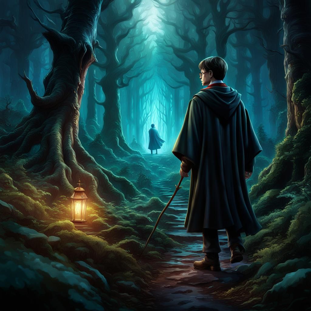 Harry Potter and Mysterious Shadow: Book Cover Art