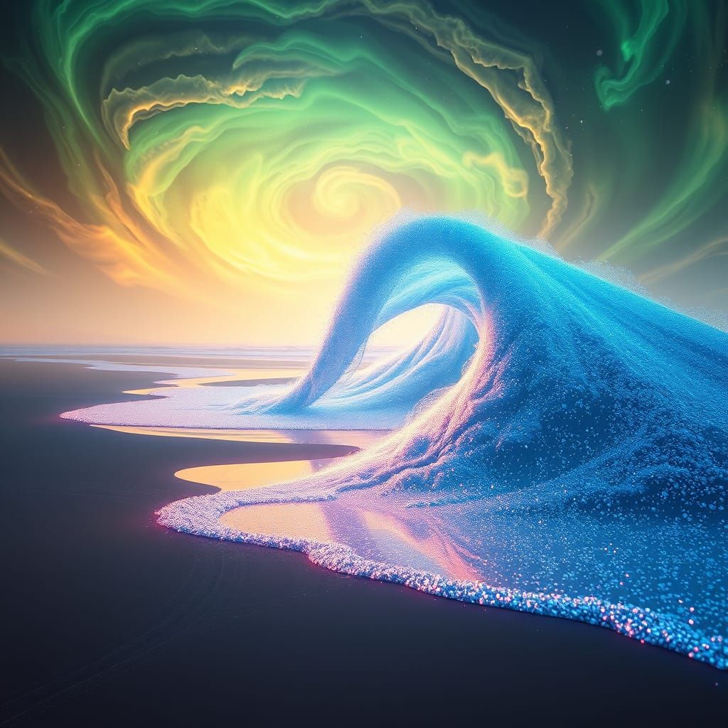 Ethereal Sand Wave on Alien Beach