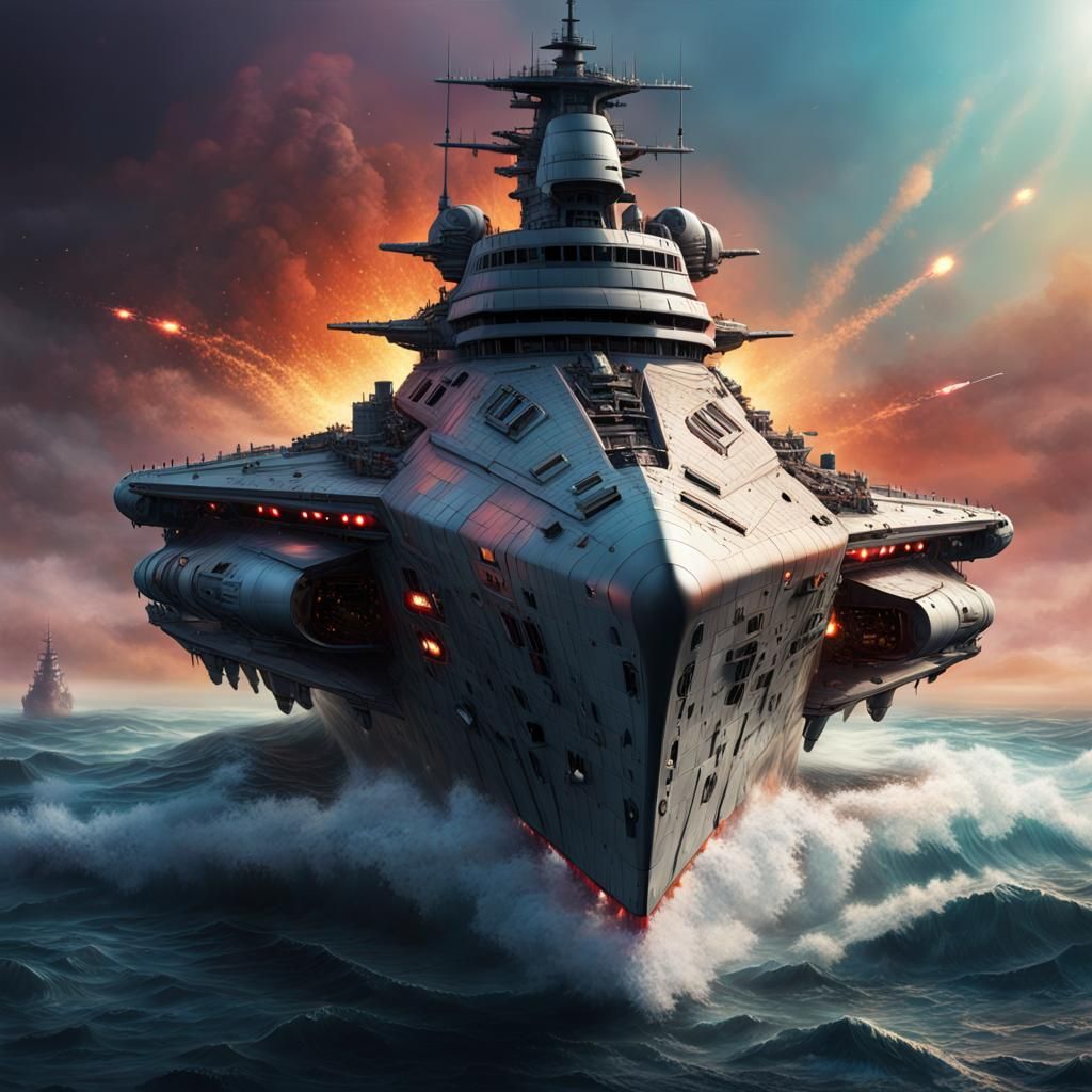 HMS Monolith: Hyperrealistic War Cruiser Starship