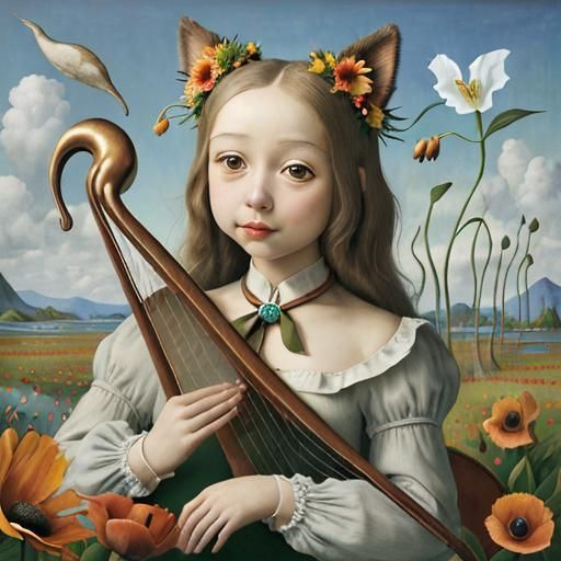 Surreal Anthropomorphic Flowers in a Dreamlike Utopia