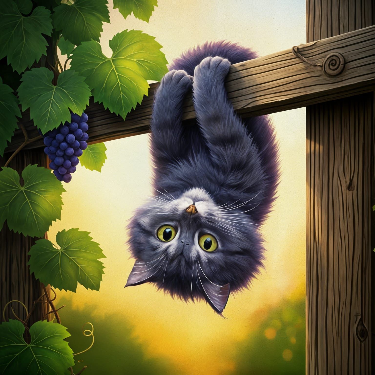 Feline Vine Climber in Vibrant Colors