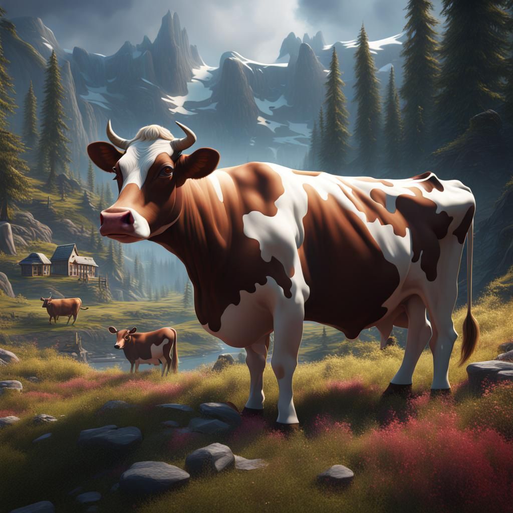 Fantastical Cow with Service Canada Concept Art
