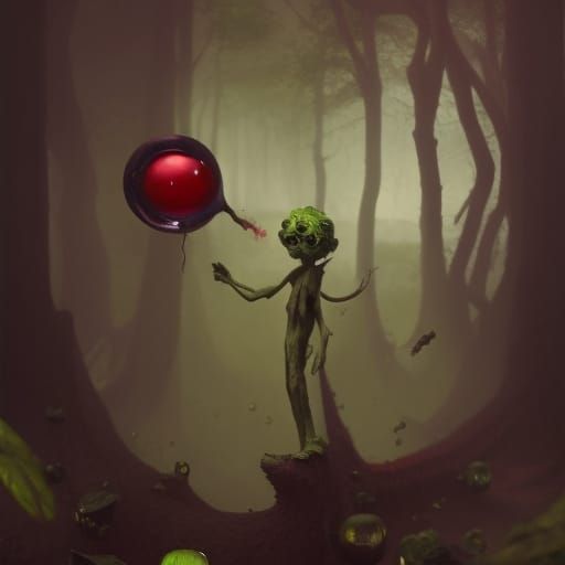 Demon in Sprite Forest: Dark Fantasy Concept Art