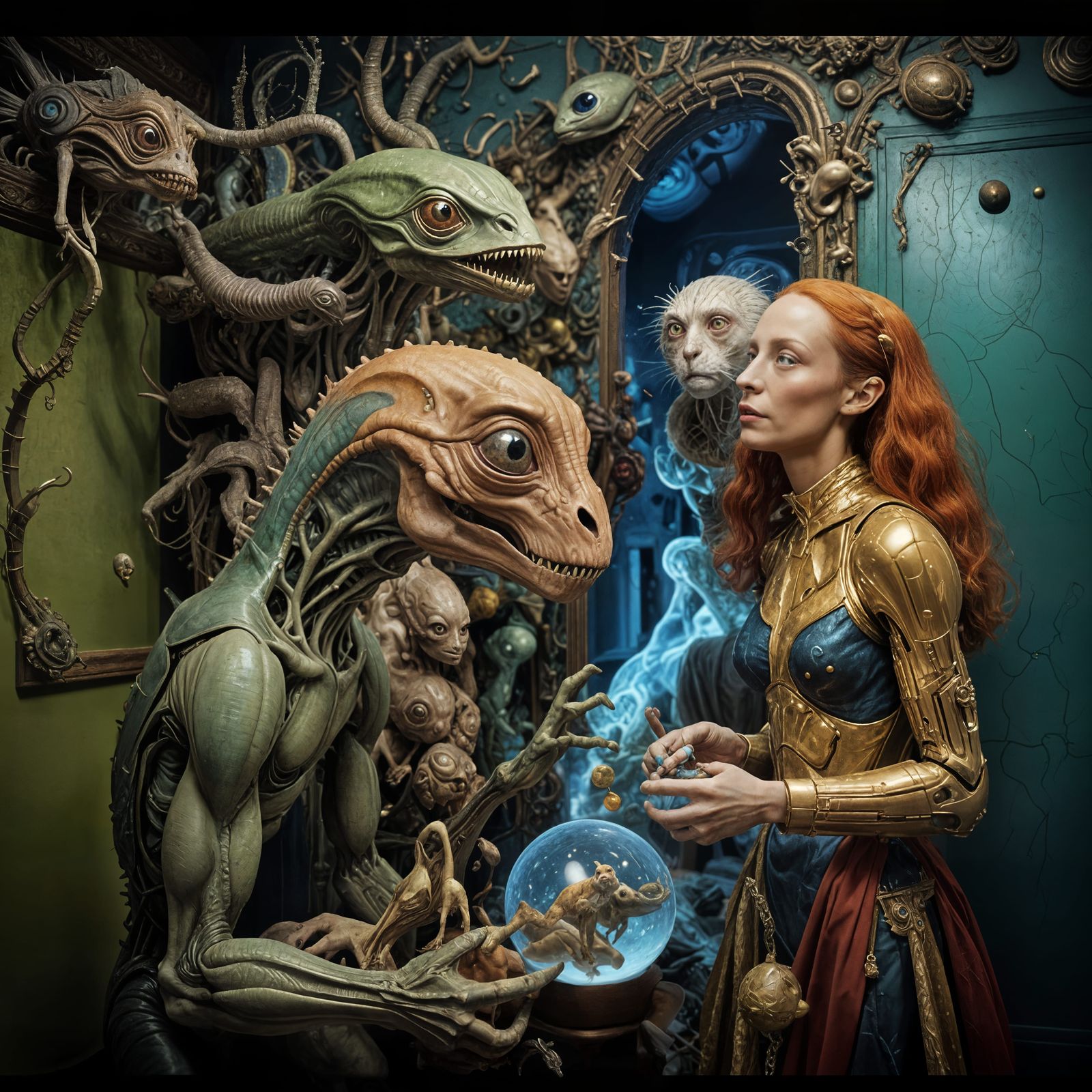 deciding which of the helpers will accompany her for the mor...