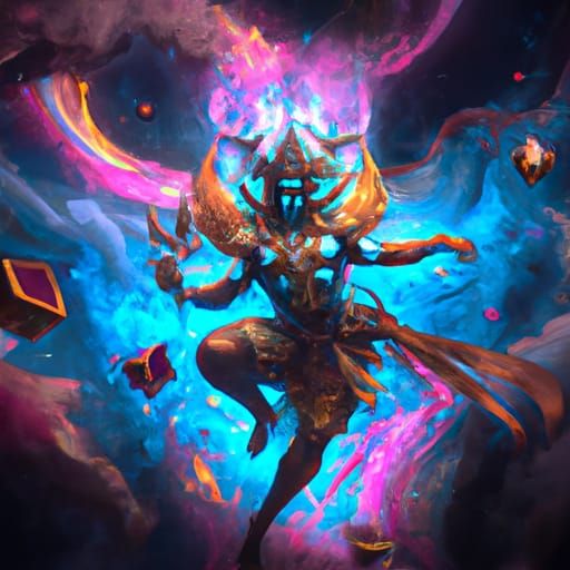Lord Nataraja's Cosmic Dance: A Dark Fantasy Masterpiece