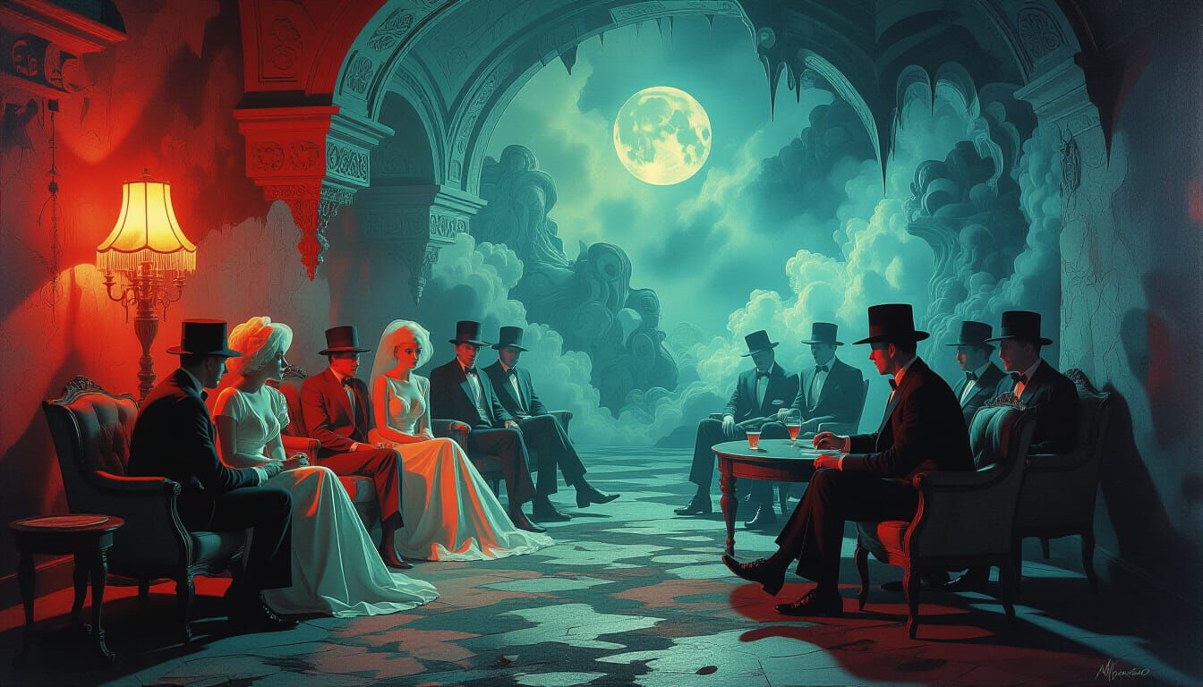 Surreal Masterpiece of Strange Wonders in Vivid Jewel Tones