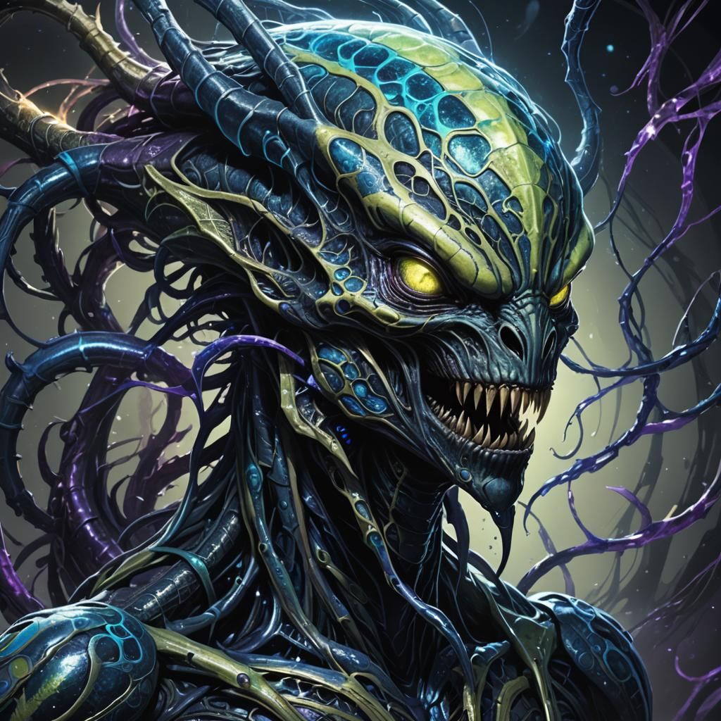 Bioluminescent Alien Creature Concept Art