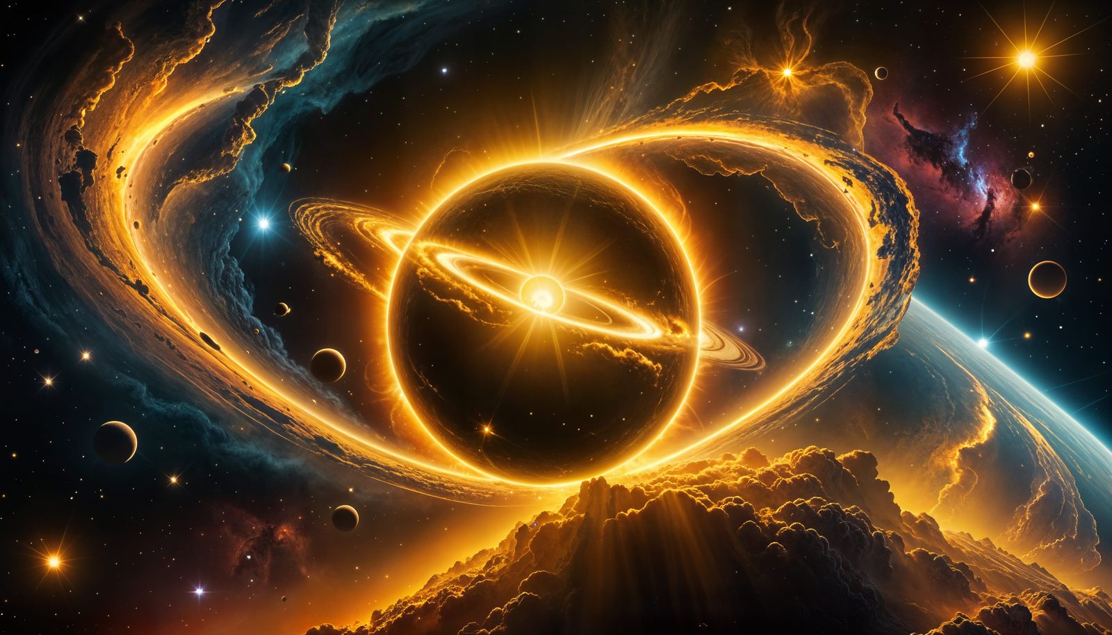 Ringworld's Nebula Glow: A Science Fiction Vision