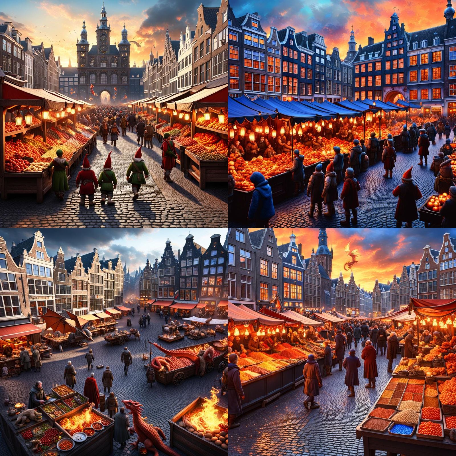 Fantasy Market at Amsterdam's Dam Square