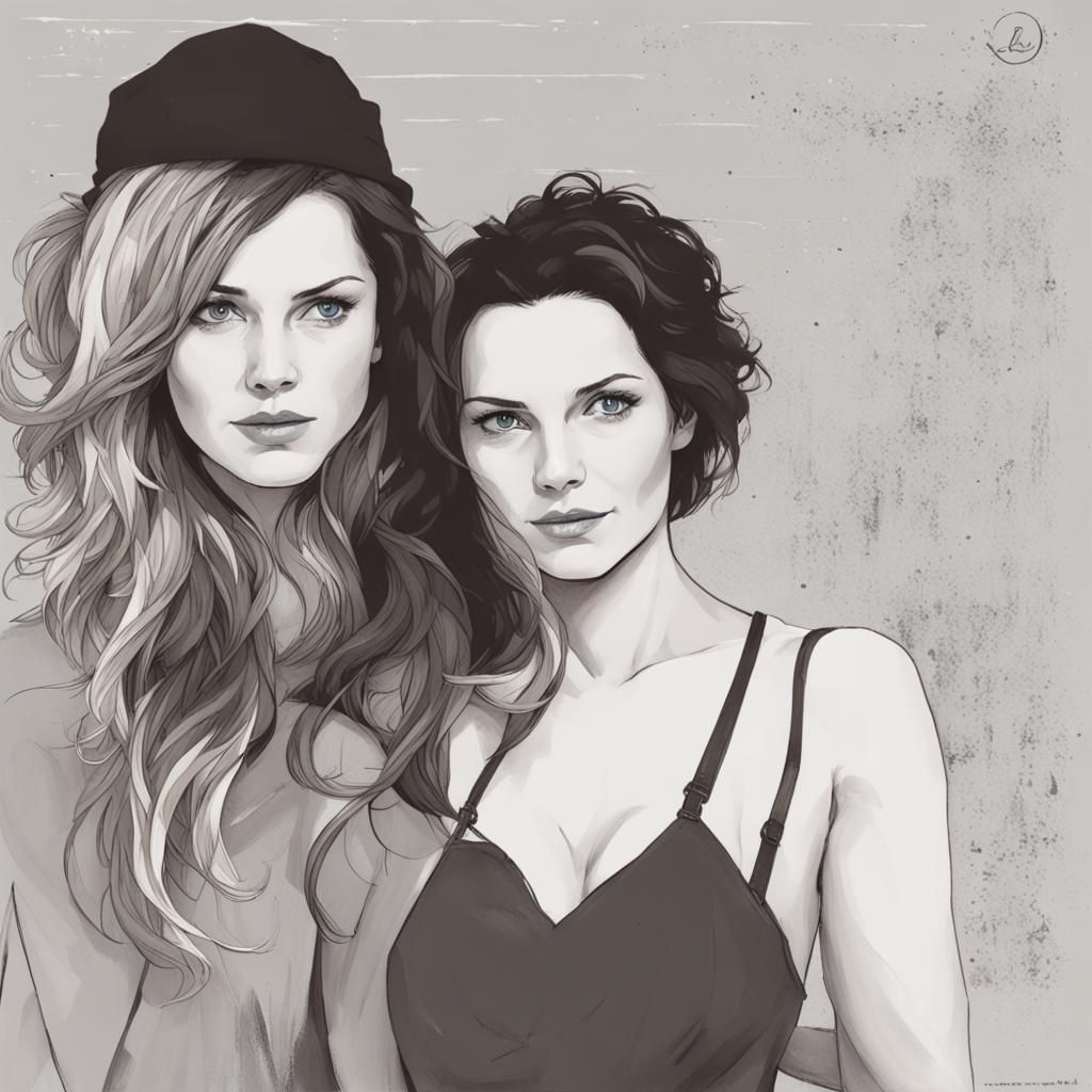 Festive Futanari Christmas Scene in Photorealistic Style