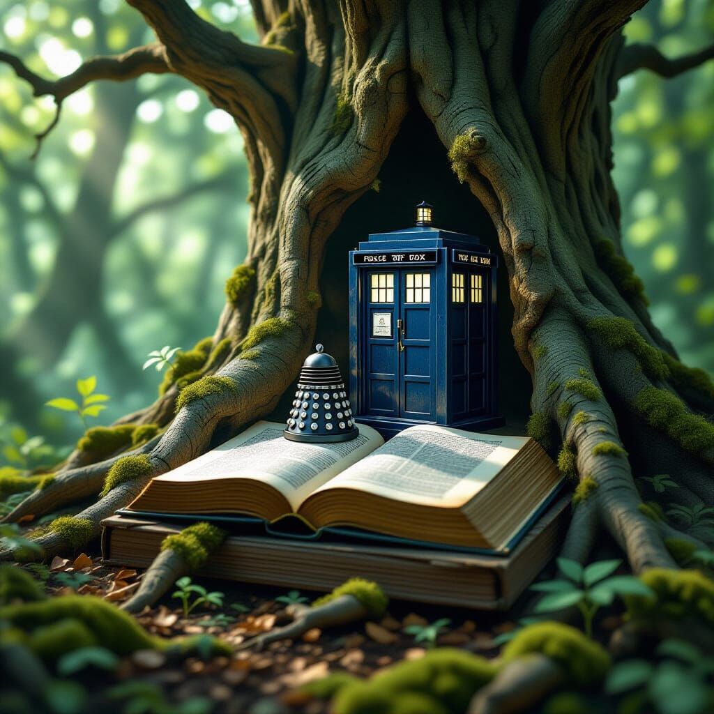 Doctor Who Miniature World in Forest Book
