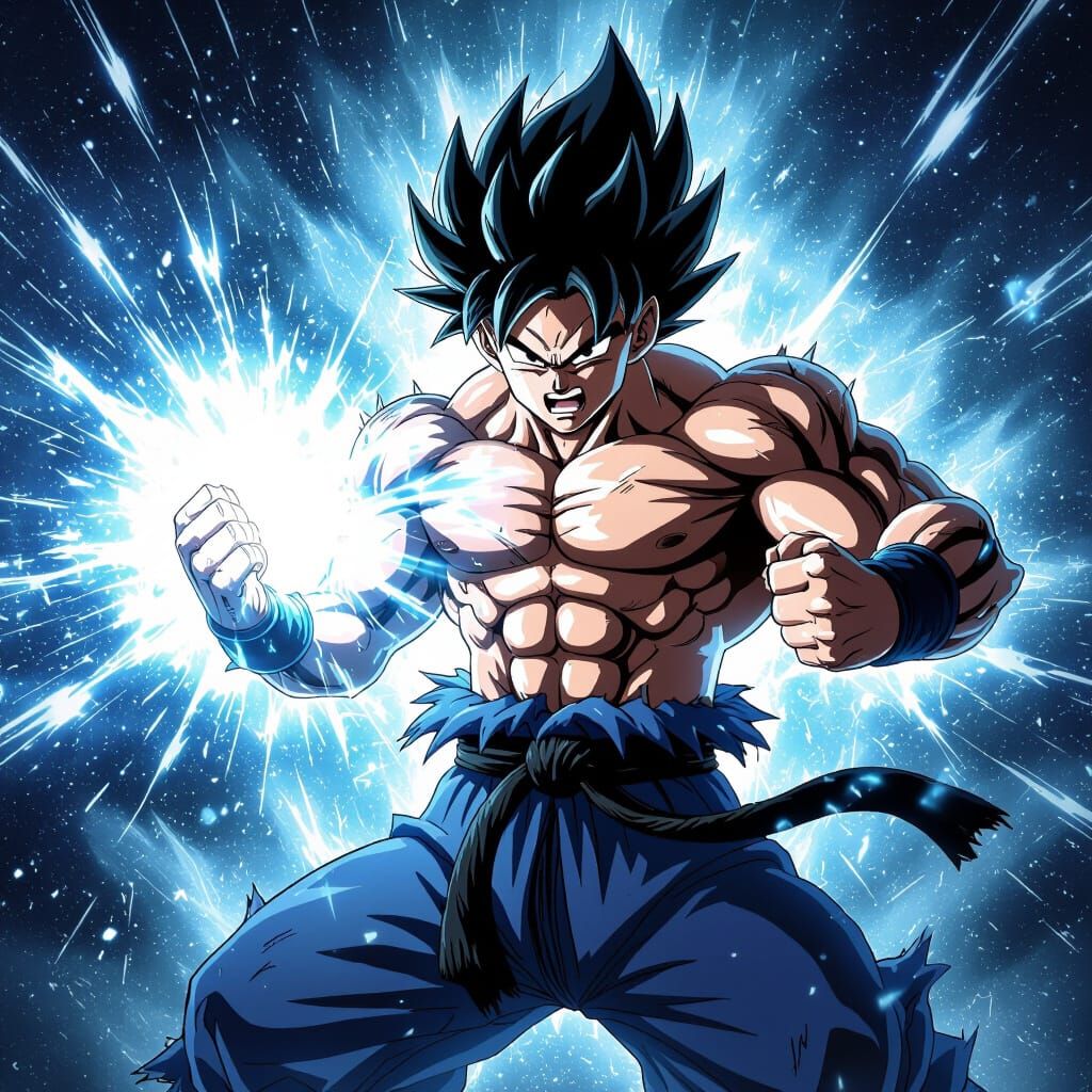 Super Saiyan Muay Thai Master Unleashes Water Ki Blast