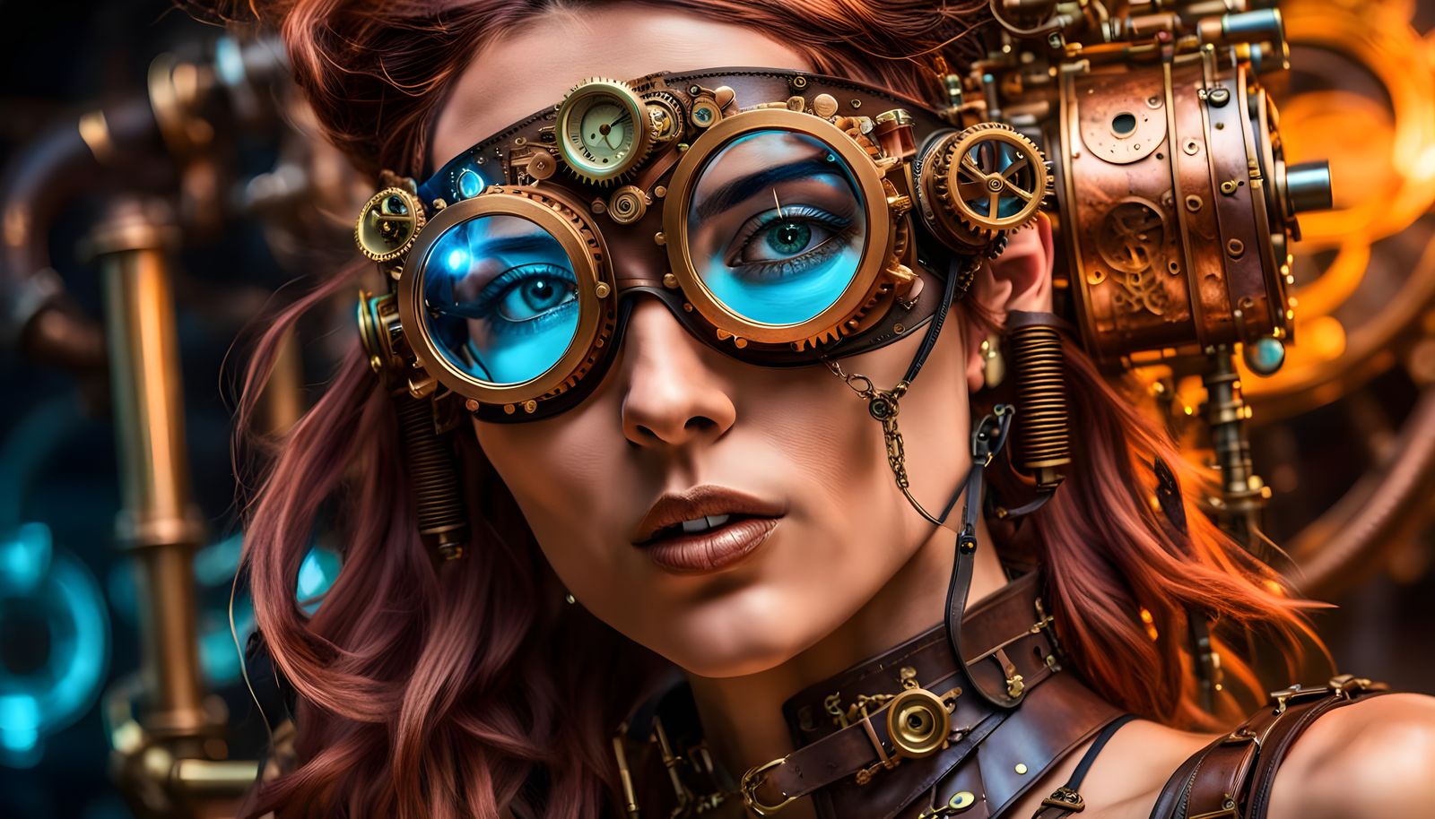 Steampunk Anime Bikini Babe in 3D