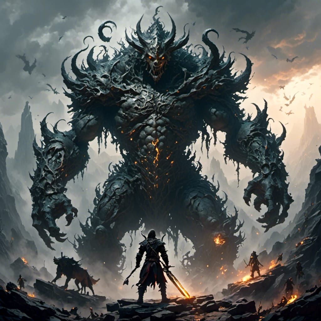 Fantasy Hero with Sword in D&D Style