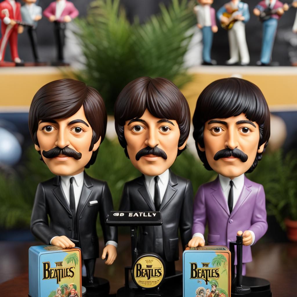 The Beatles: Bobblehead Dolls with Colorful Hair