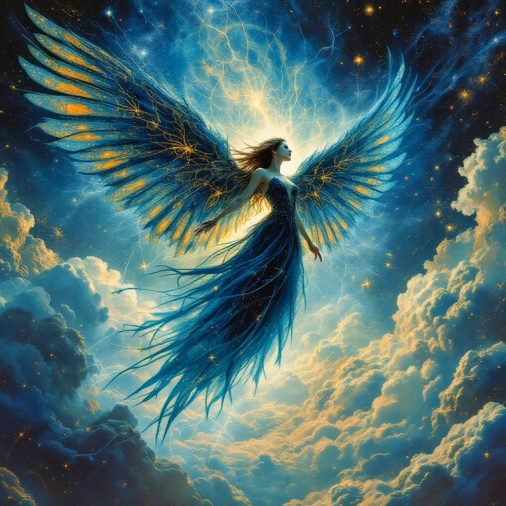 Gothic Punk Fairy Sorceress in Celestial Radiance