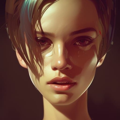 Detailed Portrait with Dynamic Lighting, Hyperdetailed