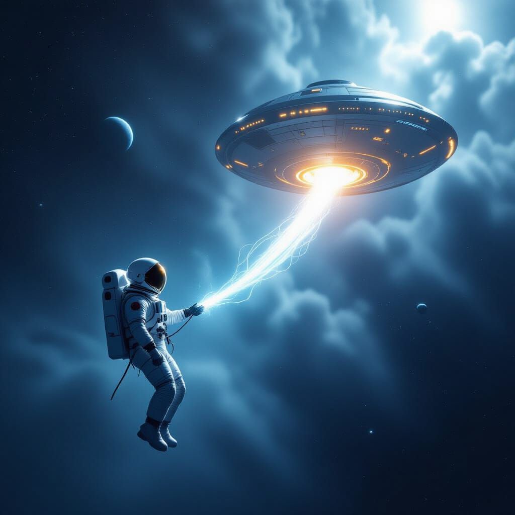 Astronaut Rescued by Ethereal Alien Ship in Space