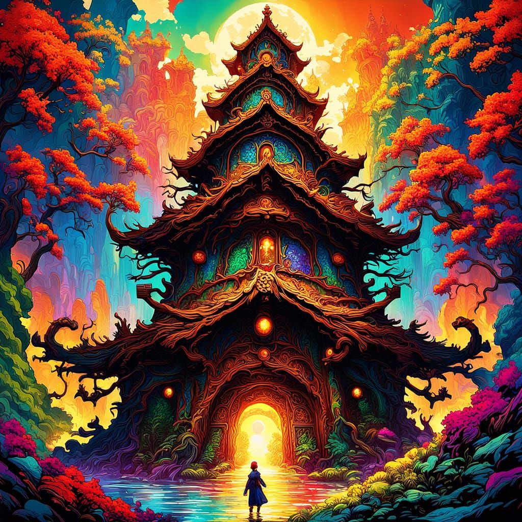 Wooden Birdhouse in Splash Art Style