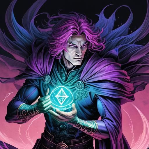 Mystical Being in Fantasy Tarot Comic Art