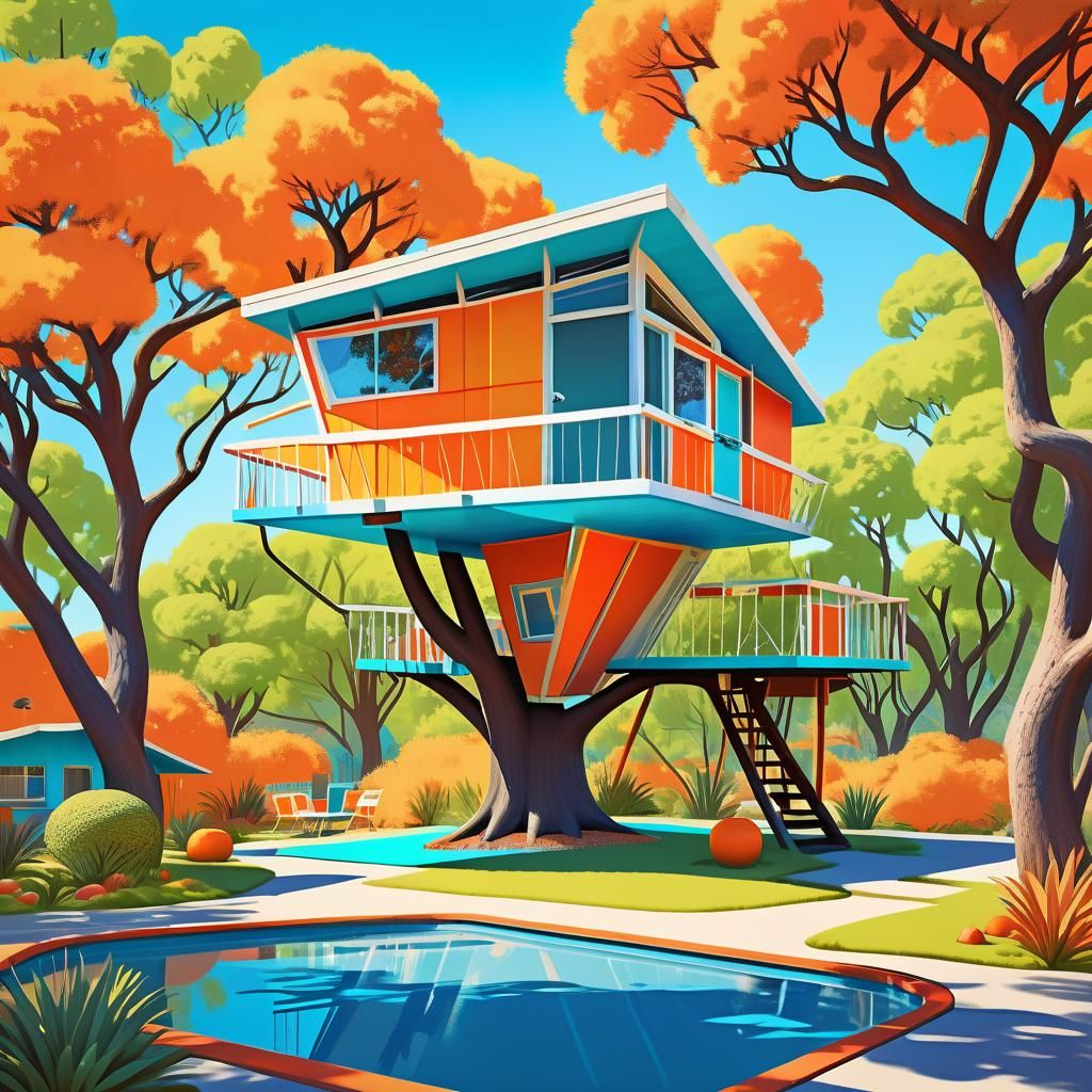 HoJo treehouse: mid-mod heaven! ✨