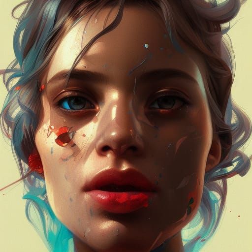 Detailed Portrait with Volumetric Lighting