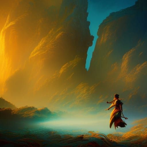 Sir Robin's Flight: A Dark Fantasy Concept Art