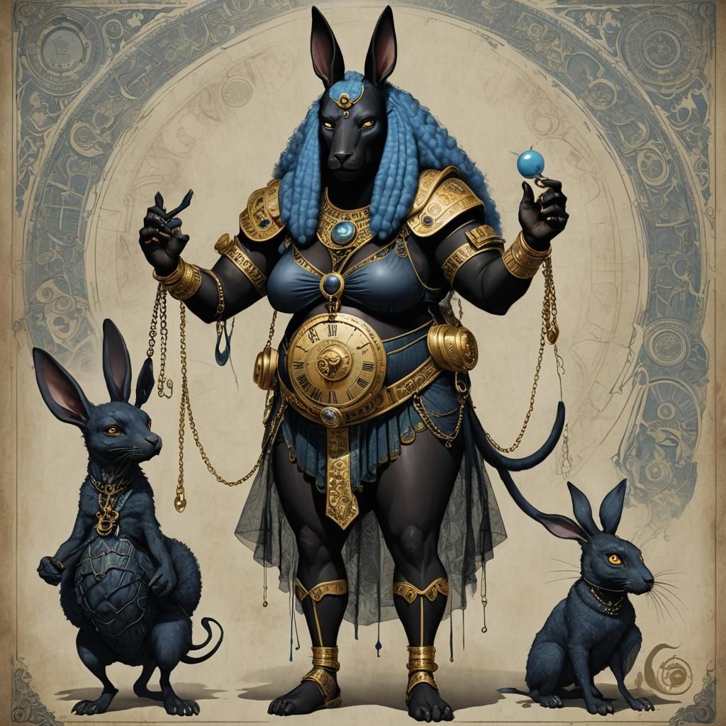 Gothic Enchantress and Luchador in Chaotic Scene