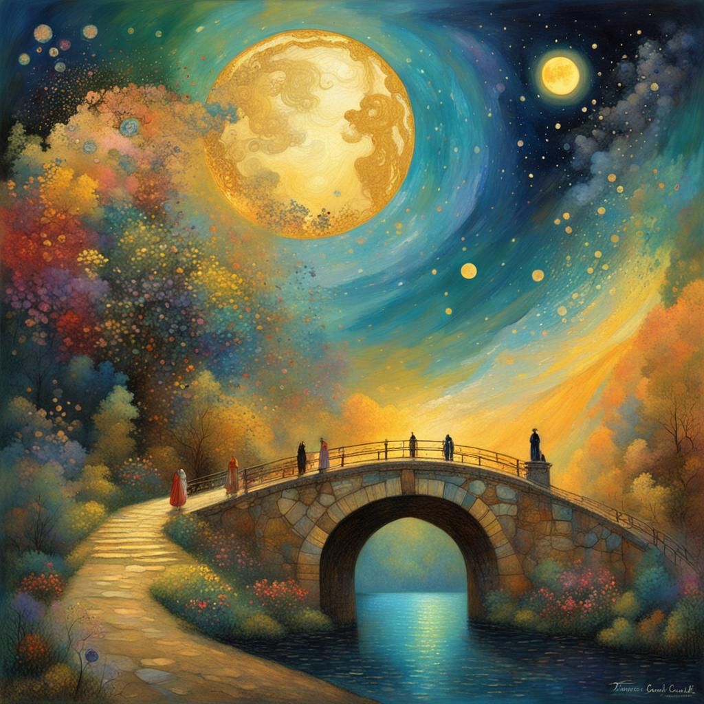 Luminous Moonscape in Baroque Romanticism Style