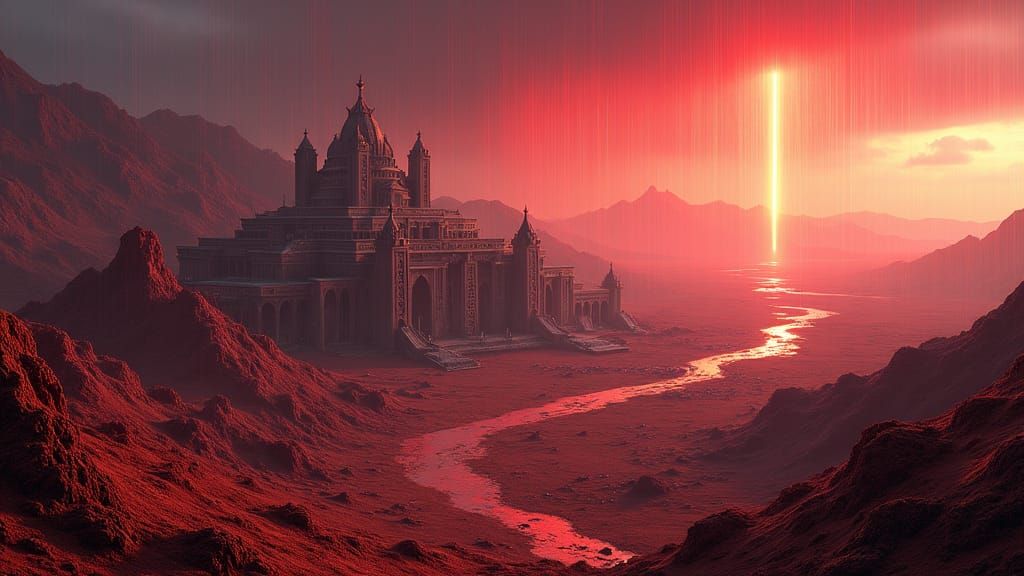 Martian Estate in Crimson Rain: Anime Key Visuals