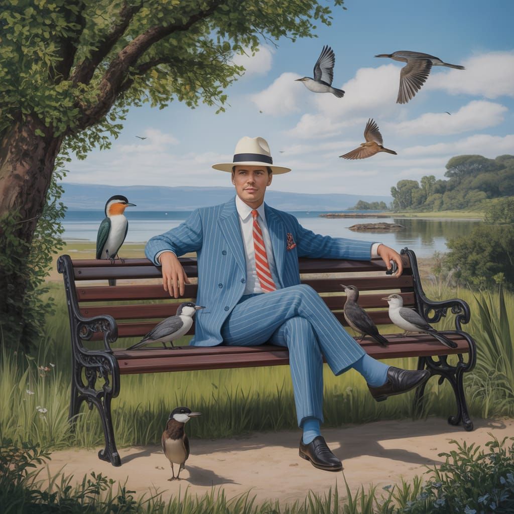 Man sitting in the park