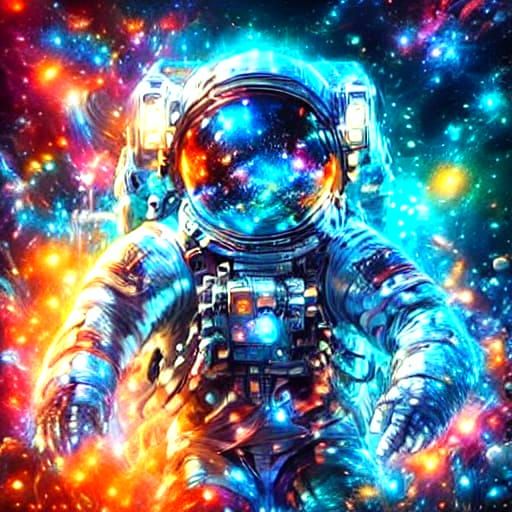 Astronaut Exploring Underwater World