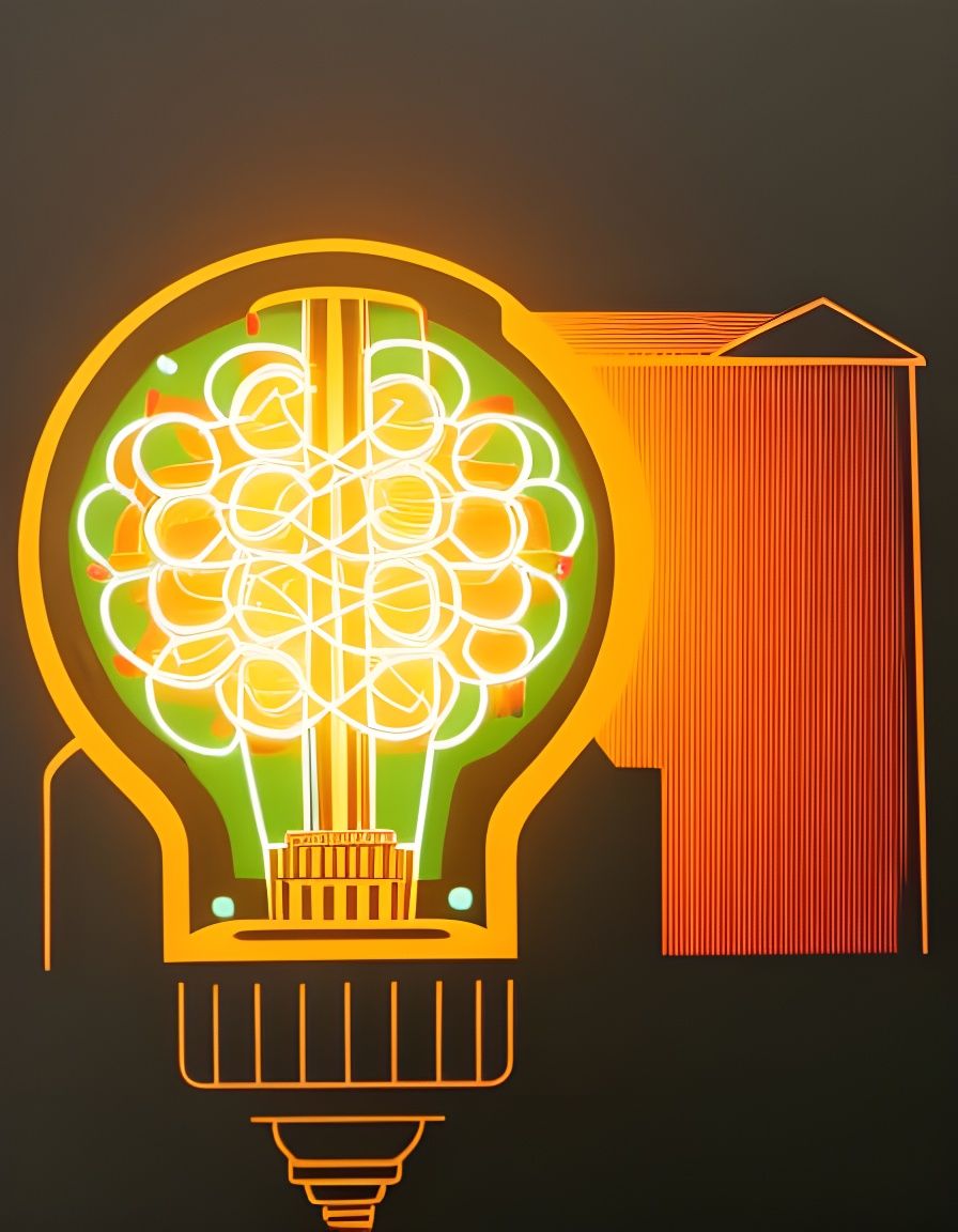 Electrifying Cartoon Edison Bulb in Pop Art Style