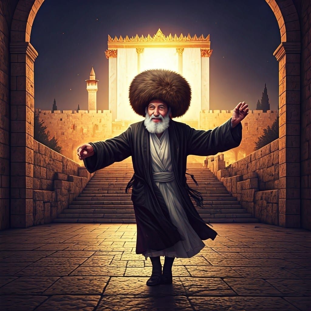 Dancing Jew in Old Jerusalem: Detailed Matte Painting