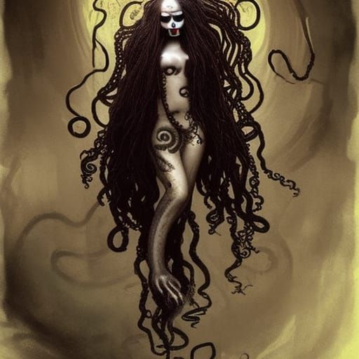 Gothic Day of the Dead Mermaid