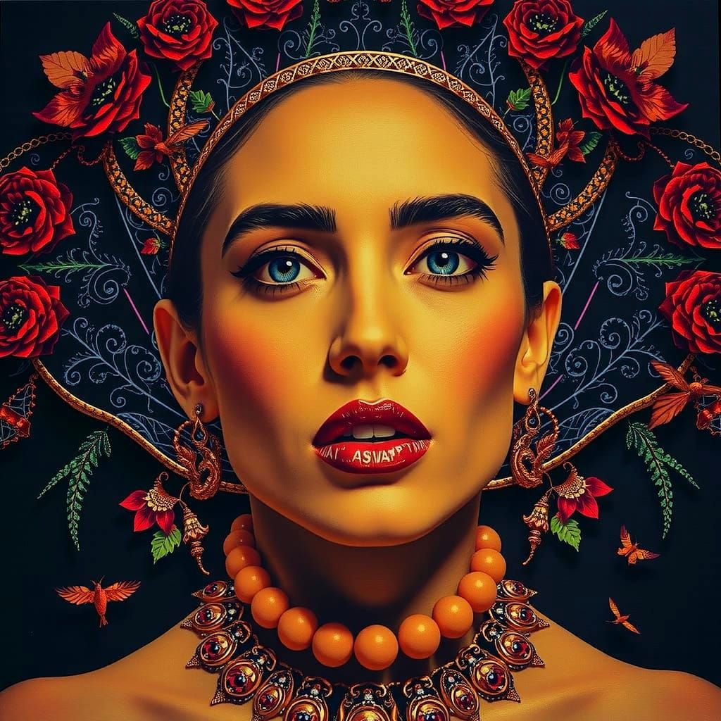 Maximalist Opulent Masterpiece in Triadic Colors