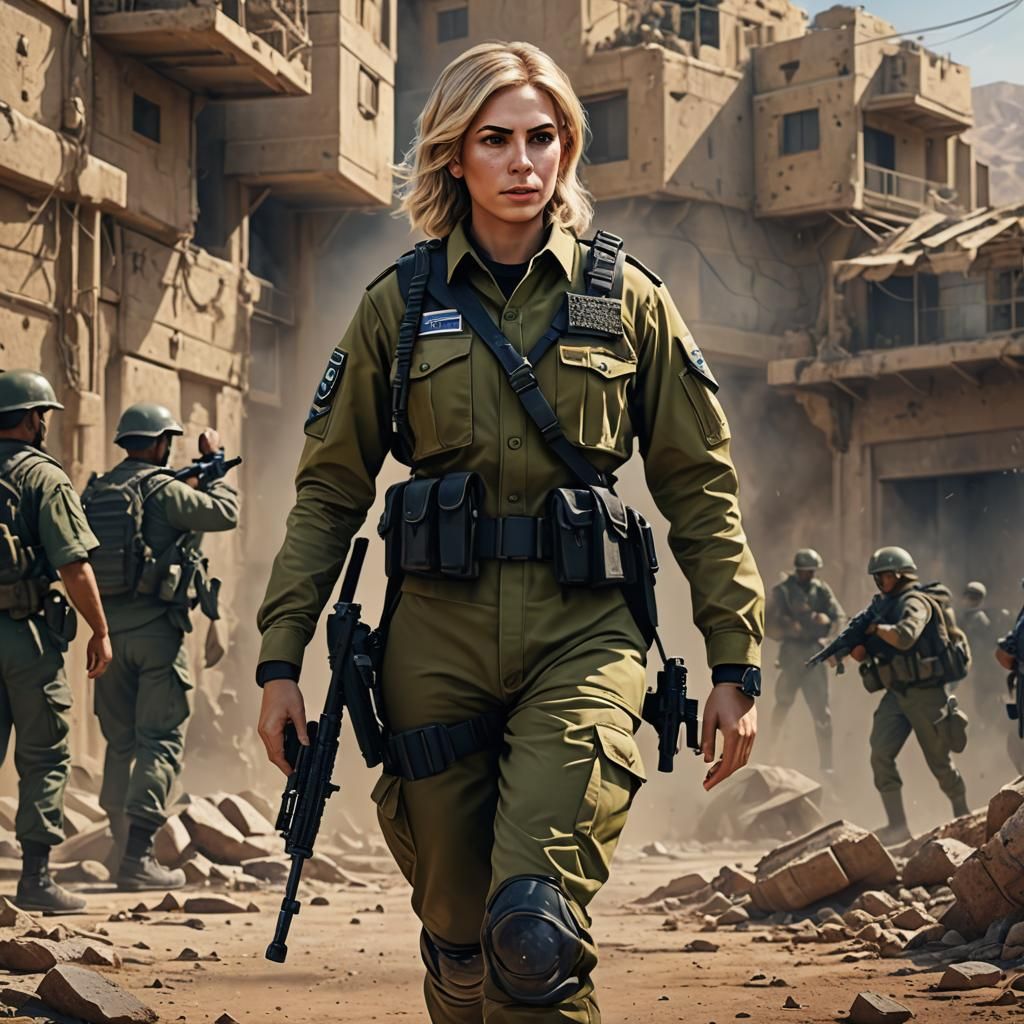 Netanyahu as IDF Soldier: Detailed Matte Painting
