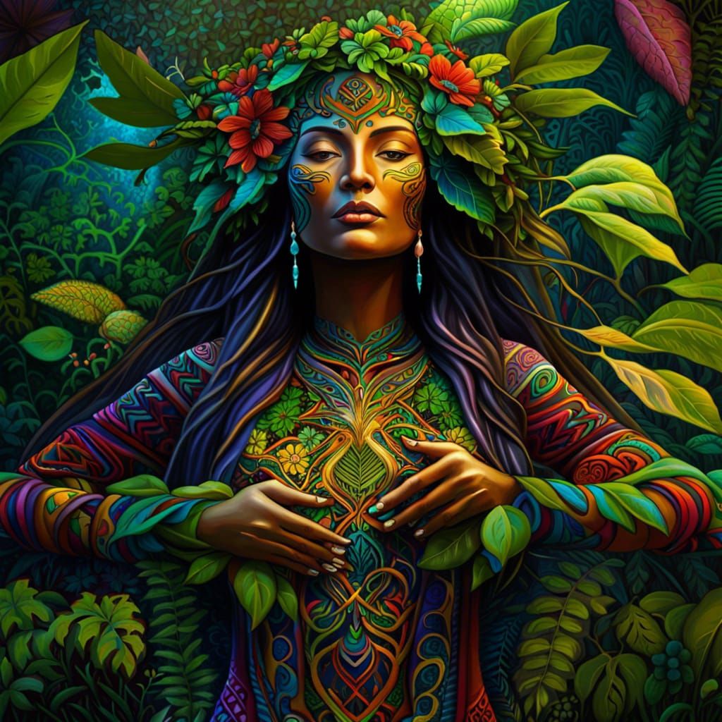 Pachamama: Mother Earth in a Radiant Jungle