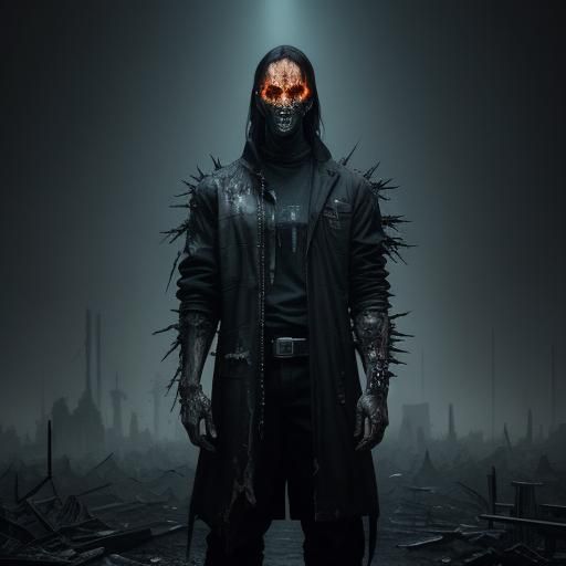 Corrupted Roblox Character in Cyberpunk Style