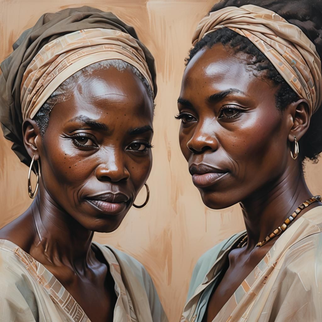 Elegant Portraits of African Individuals in Pastel Lighting