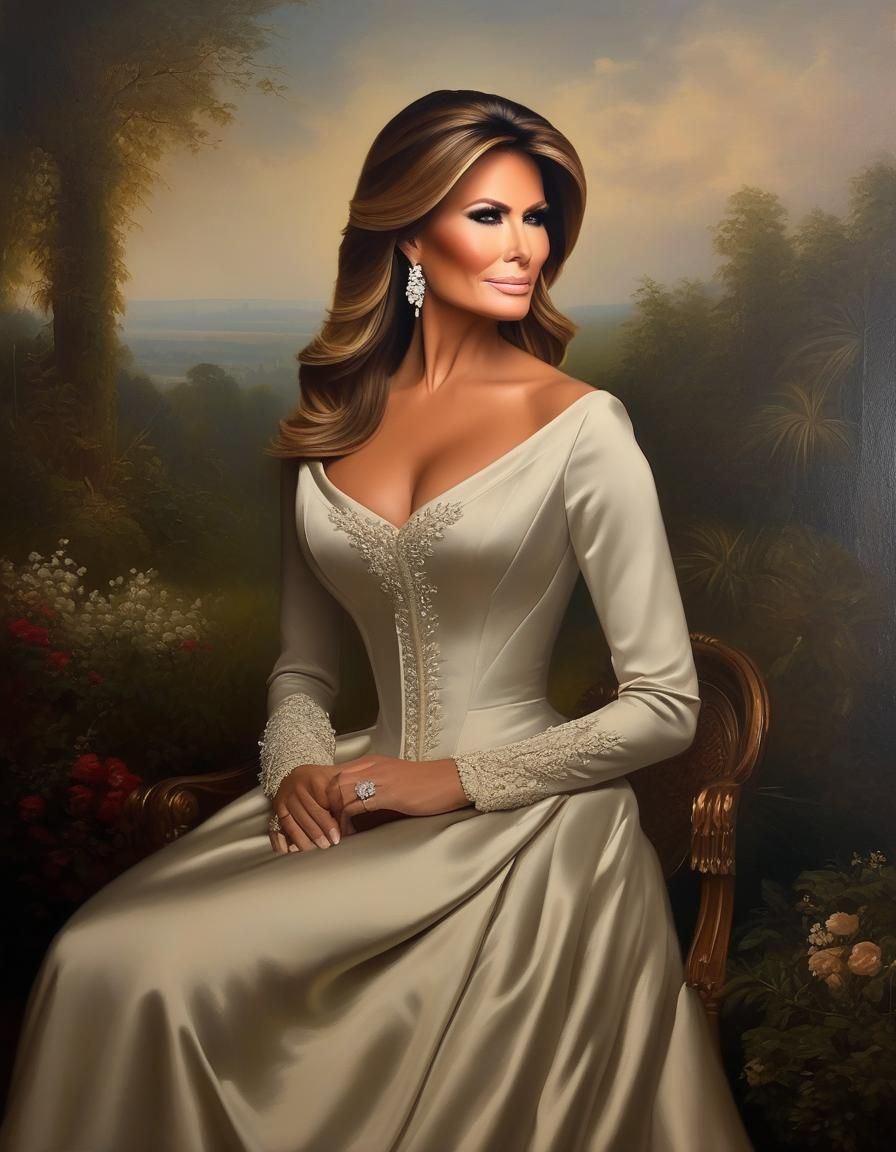 19th Century Oil Painting Portrait of a Woman