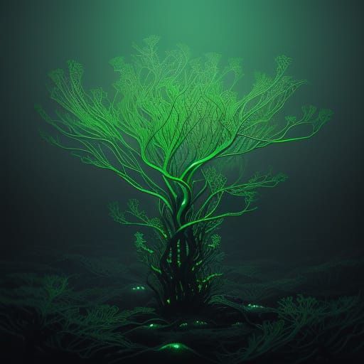 Bioluminescent Horror in Deep-Sea Kelp