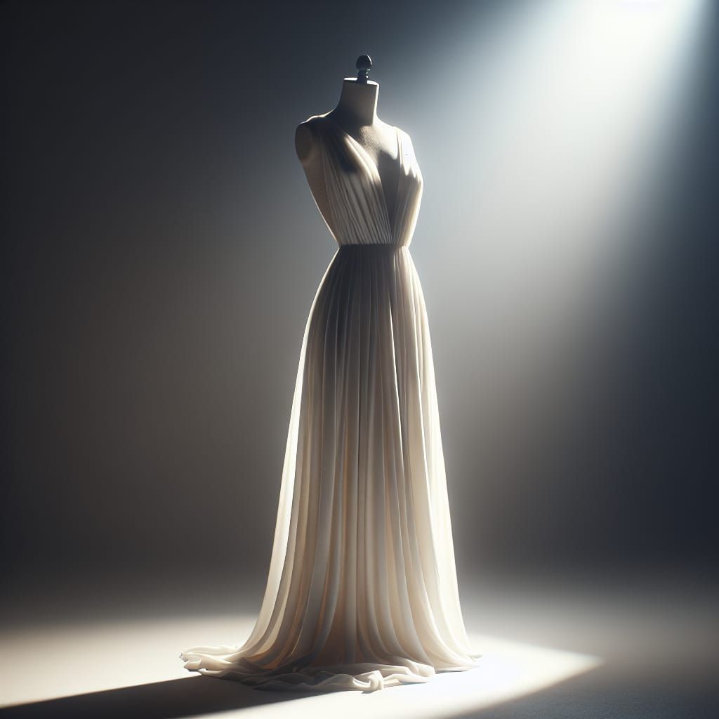 Ethereal Goddess Dress in Soft White Fabric