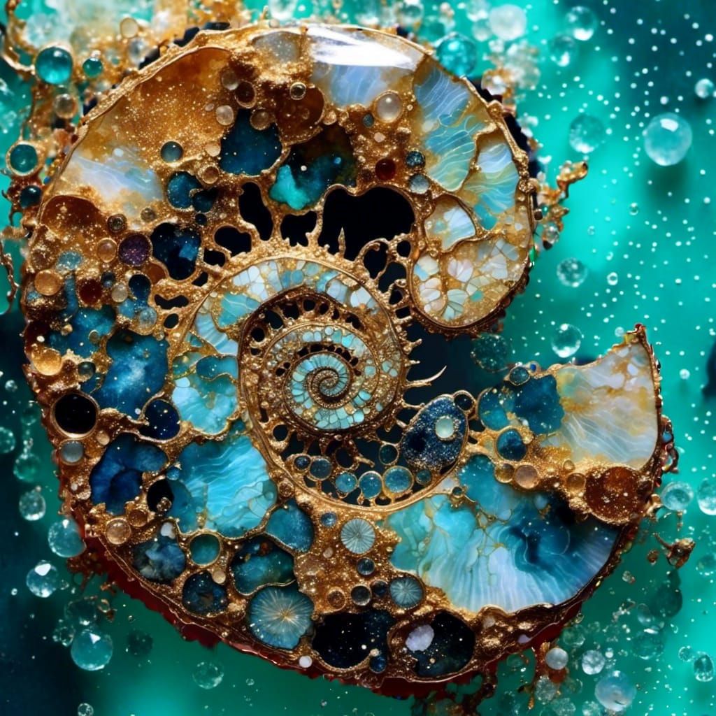 Mystical Eye in Colorful Water