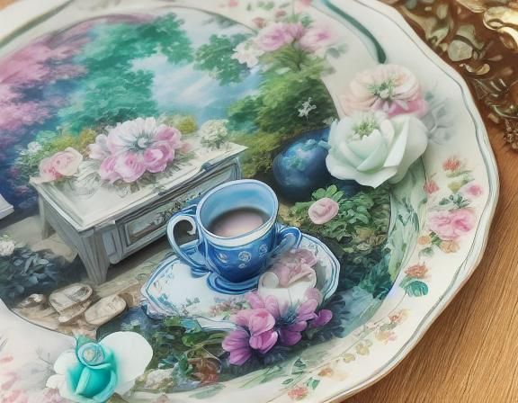 Neko Cats' Tea Party: Realistic Anime Style